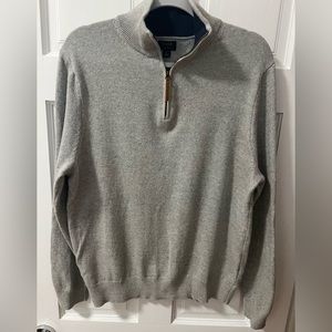 J. Crew Men’s Cotton Half Zip Sweater (Large) NWT